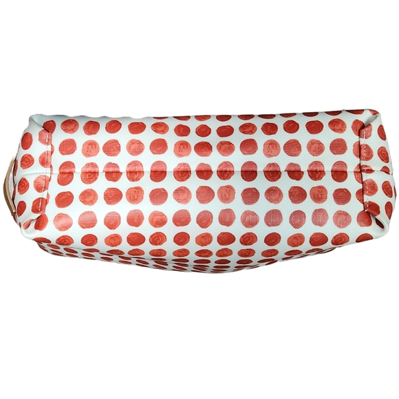 Coach Leather white red dot Shoulder Tote Bag - Picture 3 of 10